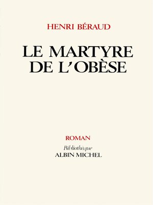 cover image of Le Martyre de l'obèse